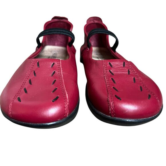 Arcopedico Shawna Red Leather Mary Jane Ballet Shoes Flats Sz EU 40 US 9 - Picture 3 of 12